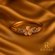 Golden Bloom Floral Bangle